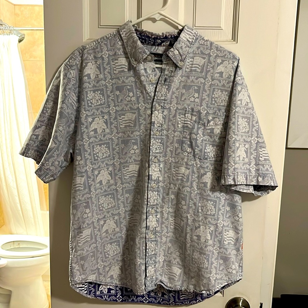 Reyn Spooner Vintage reverse print button down shirt  XL